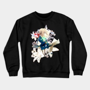 Violet Evergarden flowers print Crewneck Sweatshirt